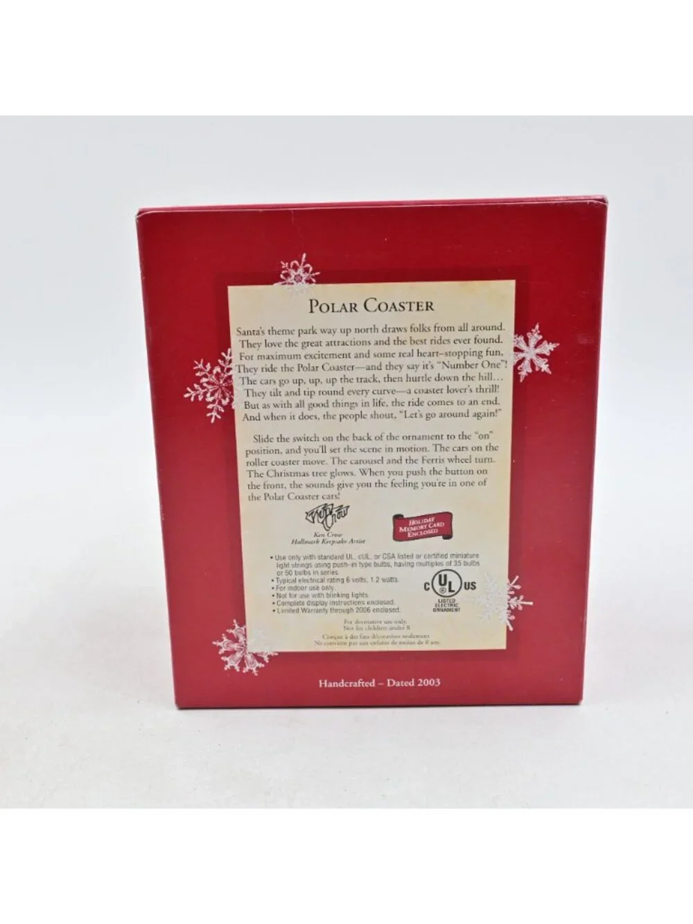 Hallmark Keepsake Polar Coaster Ornament Vintage 2003 New In Box